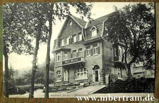 Postkarte Waldhotel " Weiler " Niederbreisig 1910