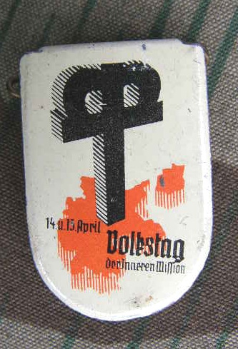 Volkstag der Inneren Mission" SPENDENABZEICHEN 1934 "