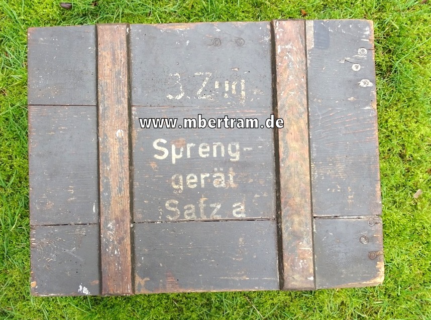 " 3. Zug, Sprenggerät Satz a"  Wehrmacht Pionier Transport Packiste