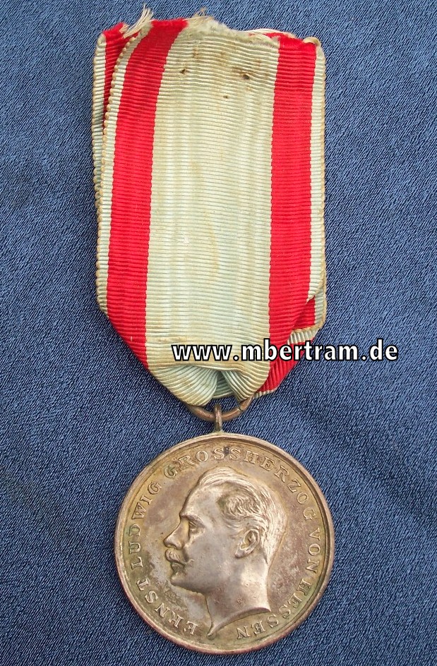 Hessische Tapferkeits Medaille "Ernst Ludwig Grossherzog von Hessen"