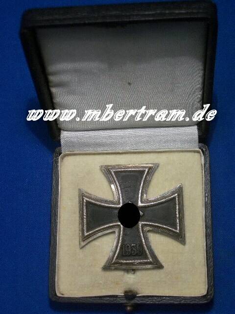 Eisernes Kreuz 1. Kl.1939 mit Verleihungsetui, o. Hersteller