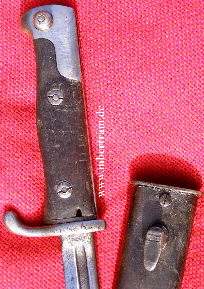 10374-2 Gekürztes preuss. Seitengewehr M 1898, Scheide. Hörster, Selten