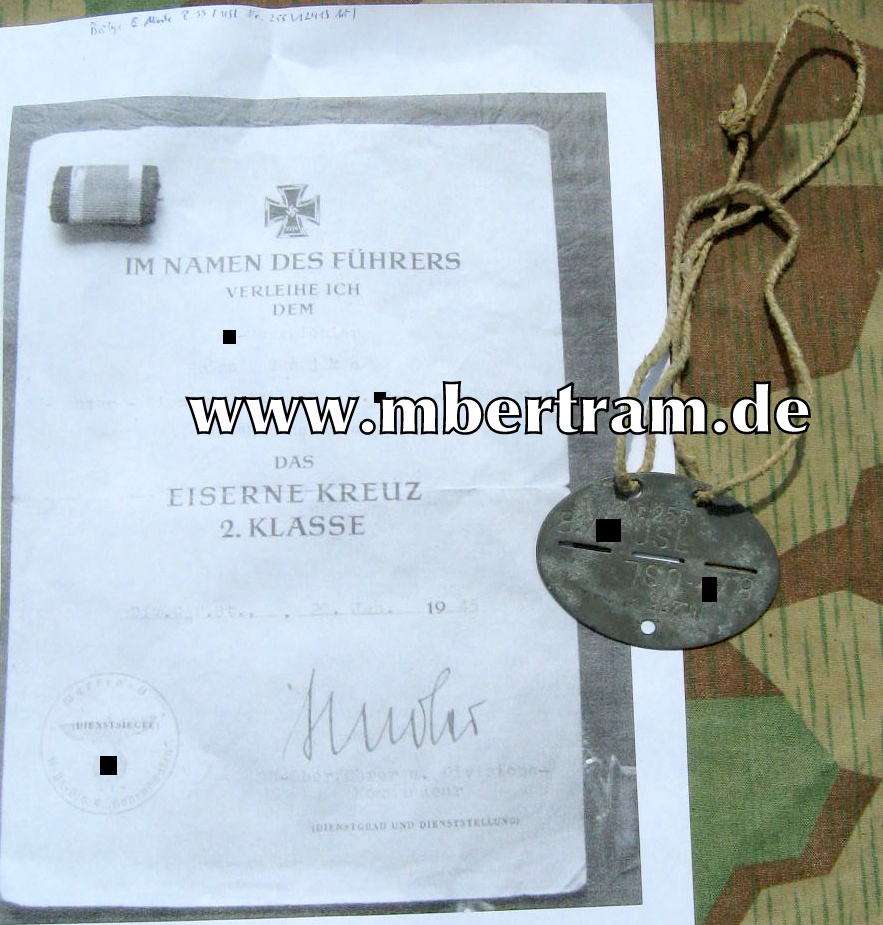 Erkennungsmarke, SS Unterführerschule Lauenburg