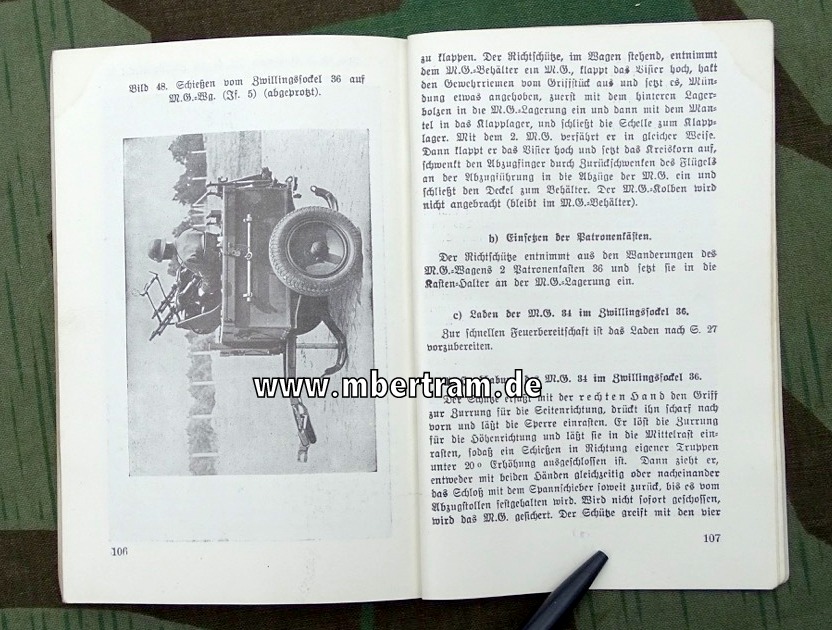 Beschreibung, Handhabung und Bedienung des M.G. 34 Teil 1 1939, 113 S.