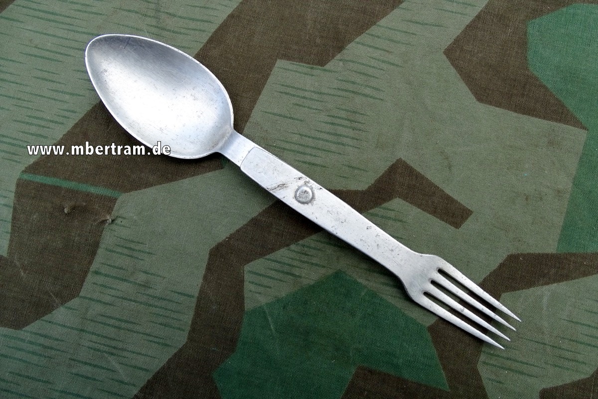 Wehrmachts Feld Eßbesteck, Löffel und Gabel " Göffel" WSM 39
