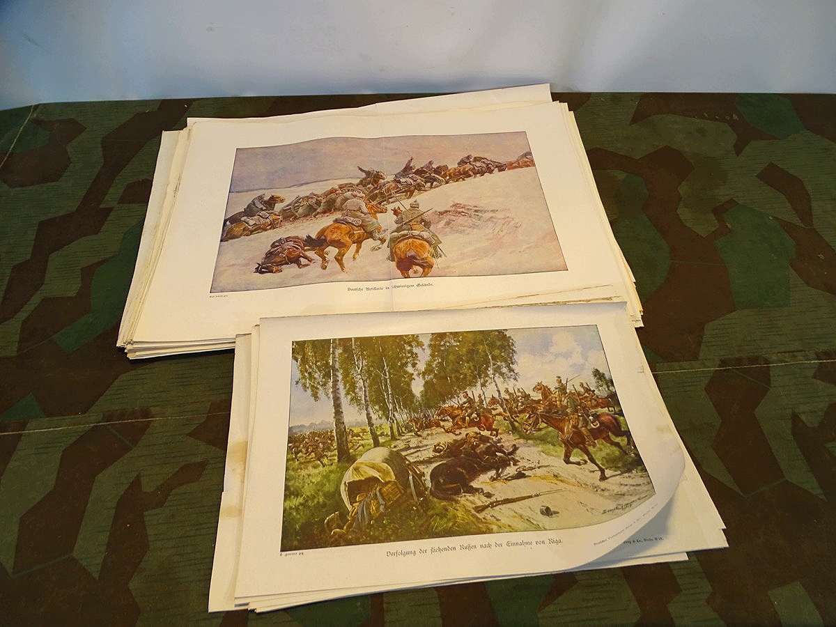 56 Buntbilder aus dem 1 Weltkrieg aus damaliger Zeitung, dekorativ.  56 Buntbilder aus dem 1 Weltkrieg aus damaliger Zeitung, dekorativ.