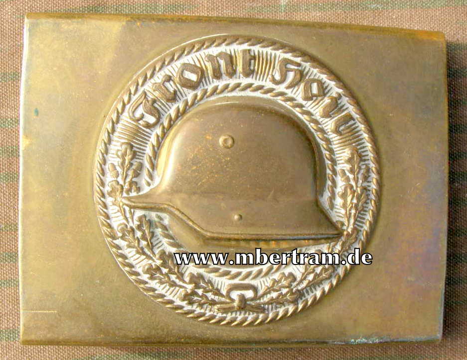12132-2 Stahlhelmbund Koppelschloß Buntmetall, mit Koppelriemen
