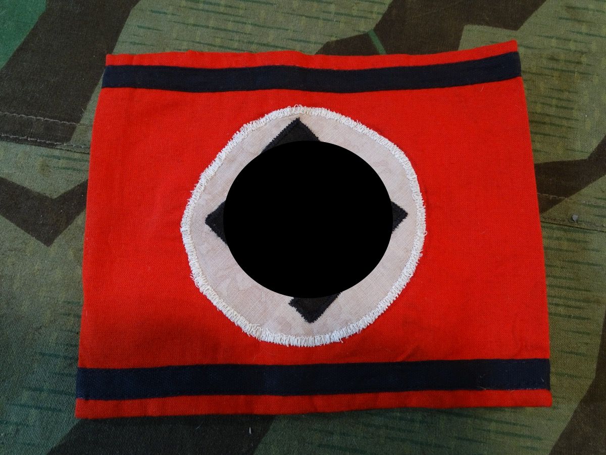 Armbinde Allgemeine SS , mehrteiliges Stück, gute Erhaltung
