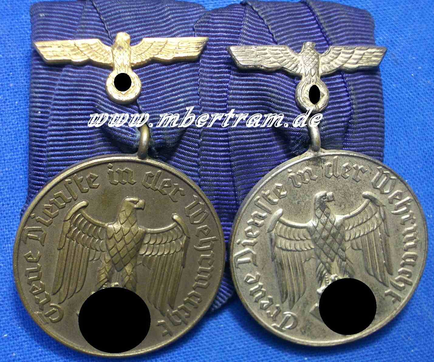 2er Ordensschnalle Wehrmacht Dienstauszeichnung 4 u. 12 J.