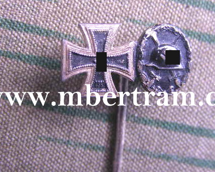 2er MINIATURENSPANGE: EK 2 1939, Verw.Abz. schw., 9MM