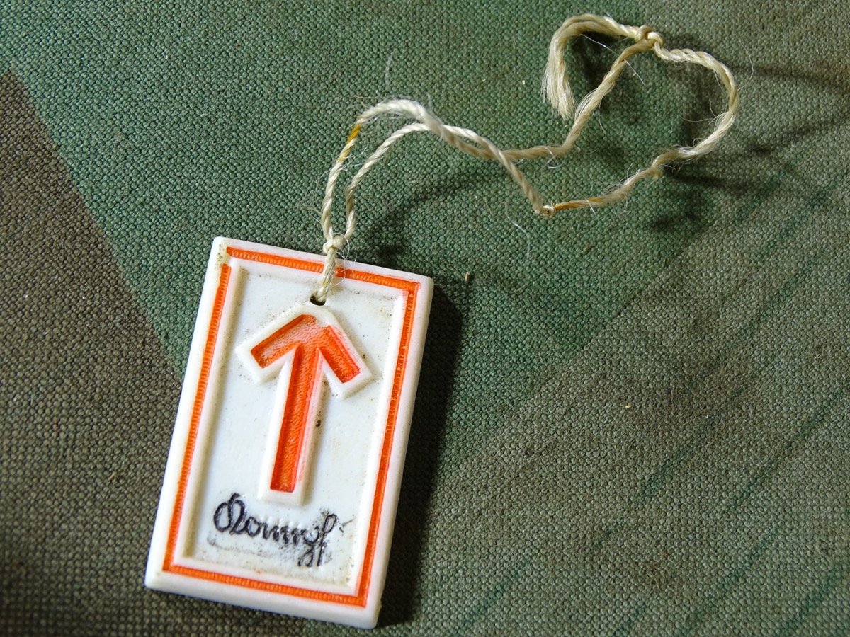 Winterhilfswerk WHW 1940  'Germanische Runen- Blut -Boden'. " Kampf " Rune, Kunststoffabzeichen