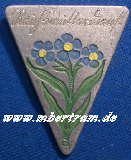 Plakette Reichsmütterdienst, Mai 1936, Aluminium, lackiert, mit Hersteller