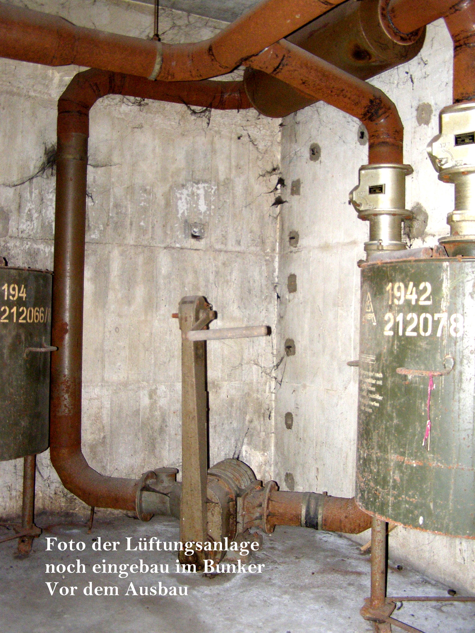 10511-40 Bunker Lüftungsanlage, 1942. 2 riesige Filter, Pumpe...