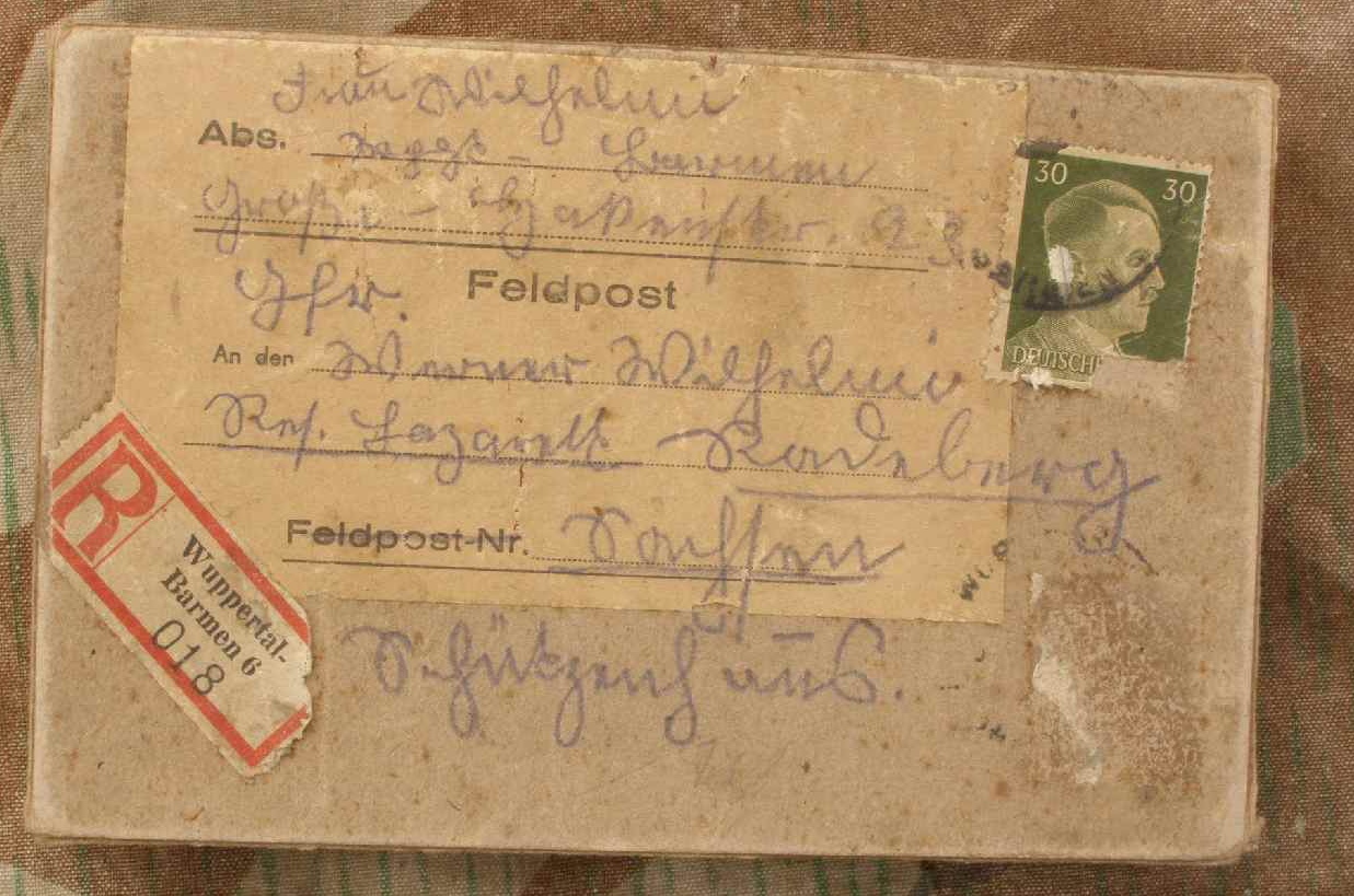 Feldpostpäckchen, gelaufen, 2. Weltkrieg