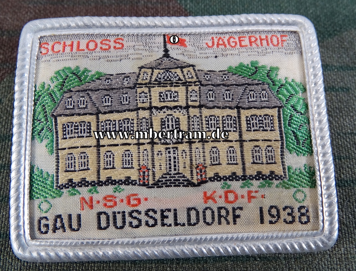 NSG-KDF - Gaustr. Sammlung, Düsseldorf, 1938 ,"Schloss Jägerhof." Webabz.