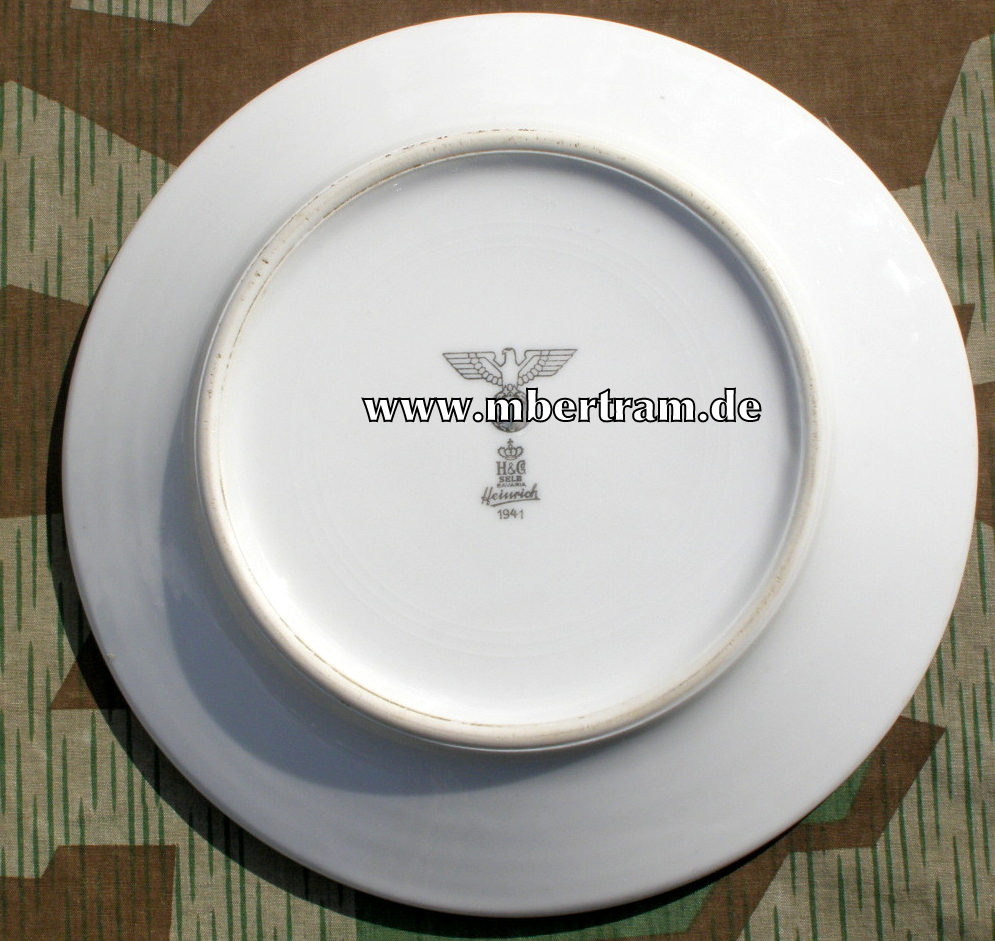 Wehrmacht Heer Porzellan Essteller, Selb Bavaria, 1941