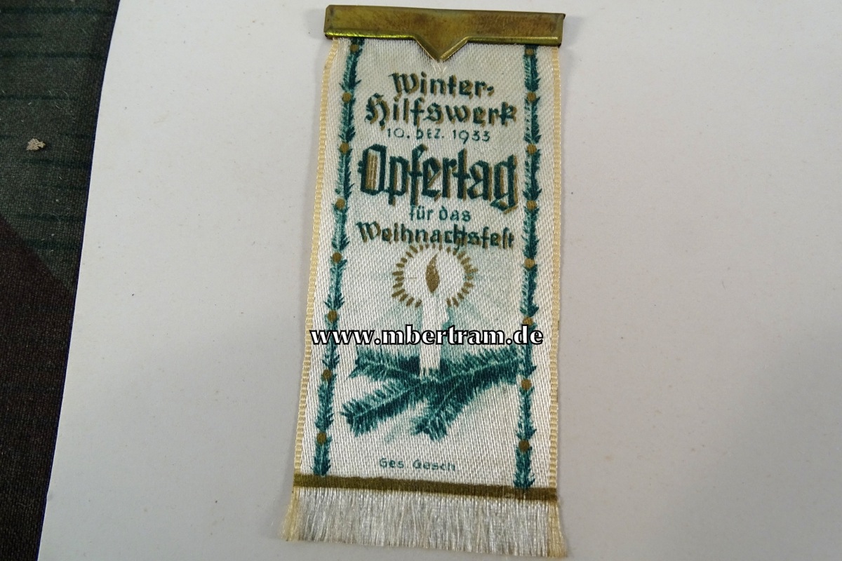 WHW - Gaustr .Sammlung, Düsseldorf, Opfertag für das Weihnachtsfest, Dez. 1933