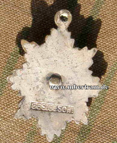 19mm Miniatur: Deutsches Feld-Ehren-Zeichen, ges. gesch.