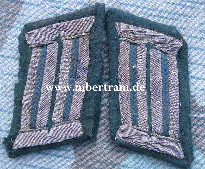 8874-1 Paar Kragenspiegel Offizier Heeresbeamter für die Feldbluse
