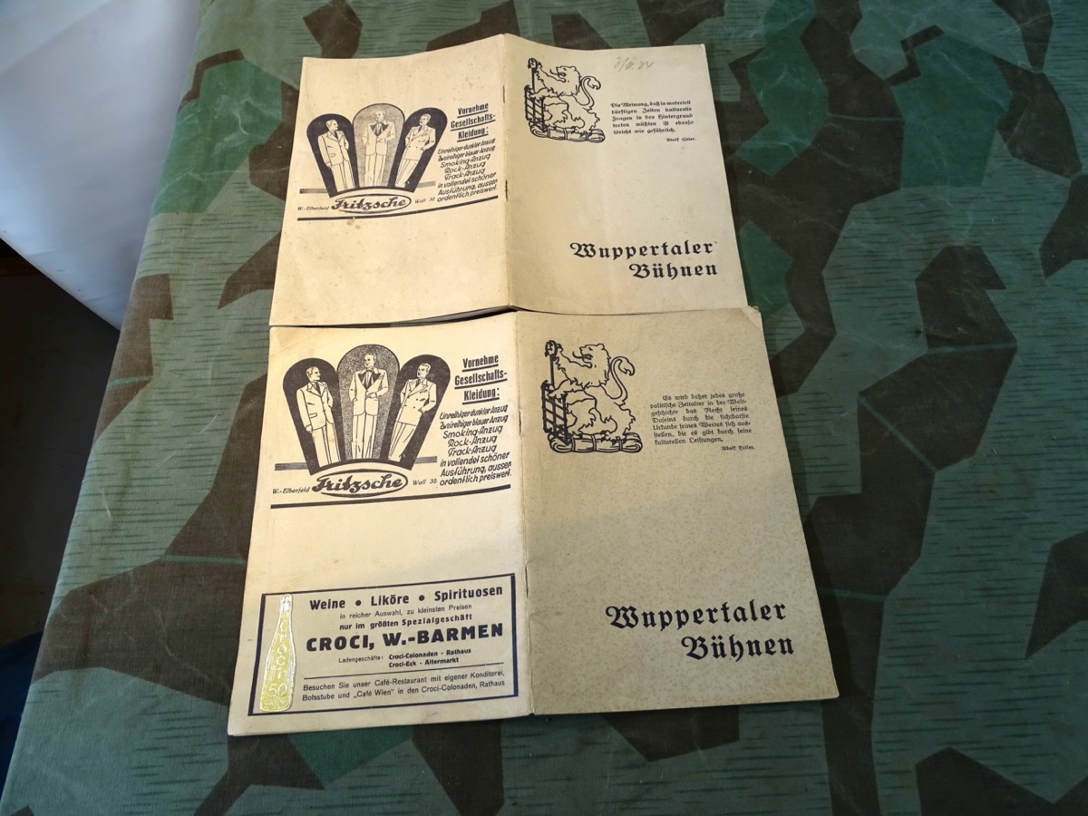 2 Programmhefte der Wuppertaler Bühnen von 1934/35 