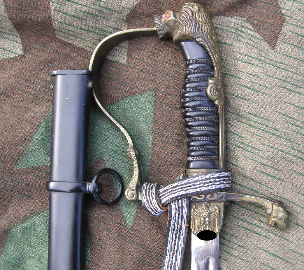 Replik:Wehrmacht Heeres Offiziers Löwenkopfsäbel Hörster