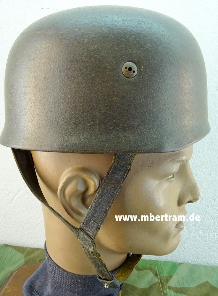 Luftwaffe Stahlhelm M 38 für Fallschirmjäger mit Beriemung