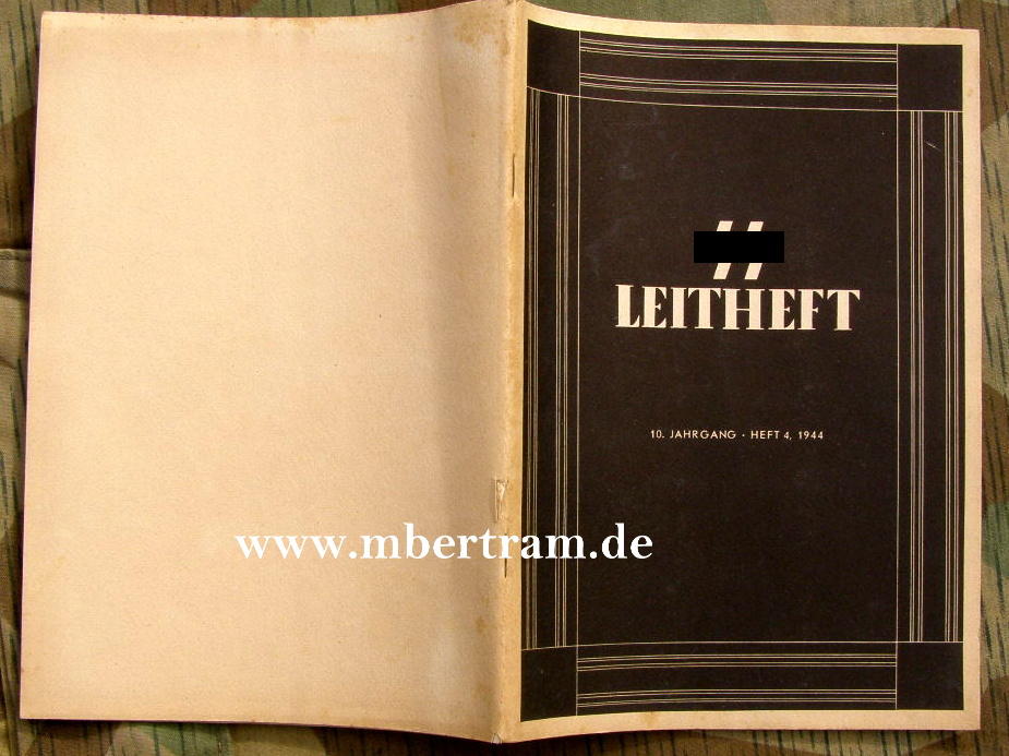 Reichsführer SS: SS Leitheft, 10 Jhg.1944, Heft 4, EK Tragen