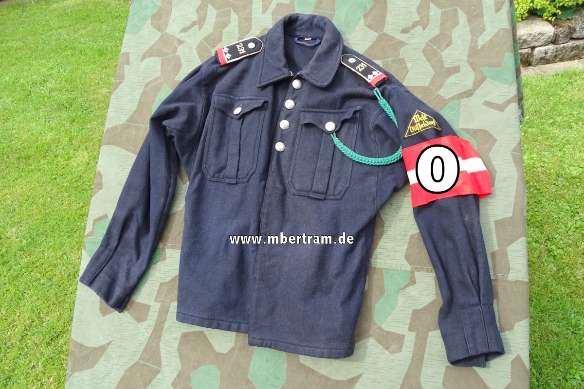 Blaue HJ Winterbluse für einen Oberscharführer Streifendienst der HJ Bann 231