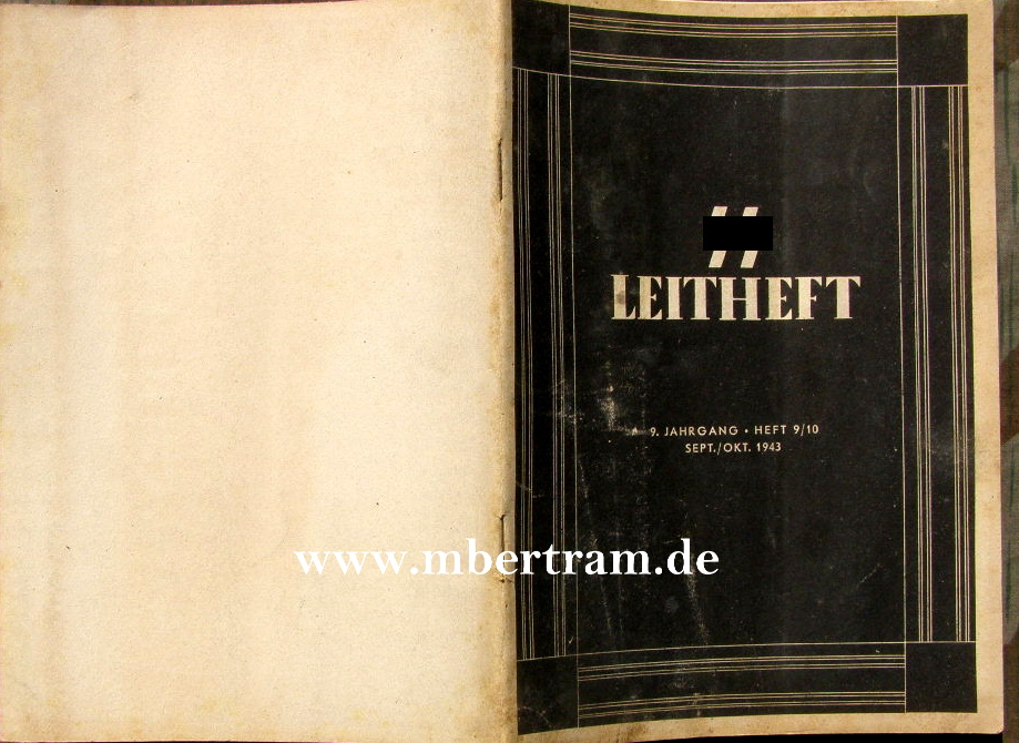 Reichsführer SS: SS Leitheft, 9 Jhg.1943, Heft 9/10