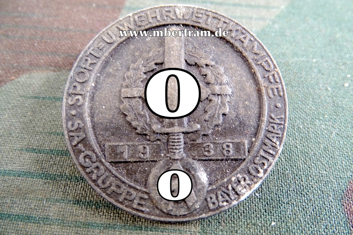 SA Sport- und Wehrwettkämpfe der SA Gruppe Bayern Ostmark 1938 , Aluminium