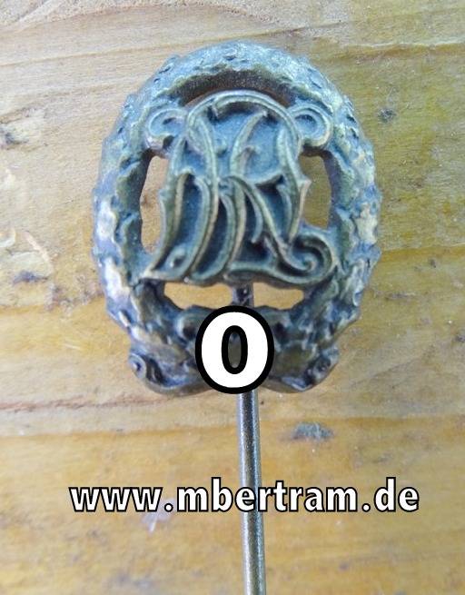 Deutsches Reichssportabzeichen in Bronze DRL mit Hakenkreuz - Miniatur