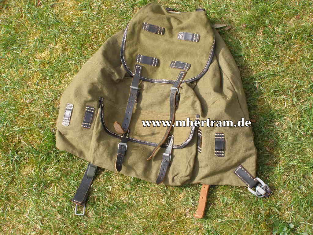 WH Rucksack, Riemen, Lohmann Werke Bielefeld 1942, Neuwertig