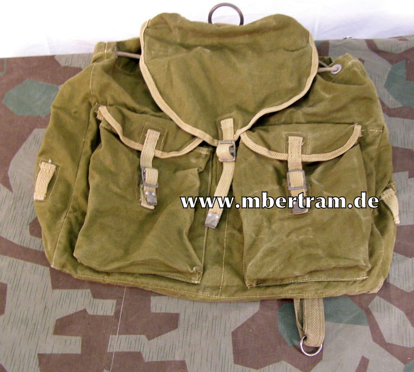 Afrikakorps Tropen Rucksack mit Webberiemung um 1942/43, sehr guter Zustand !