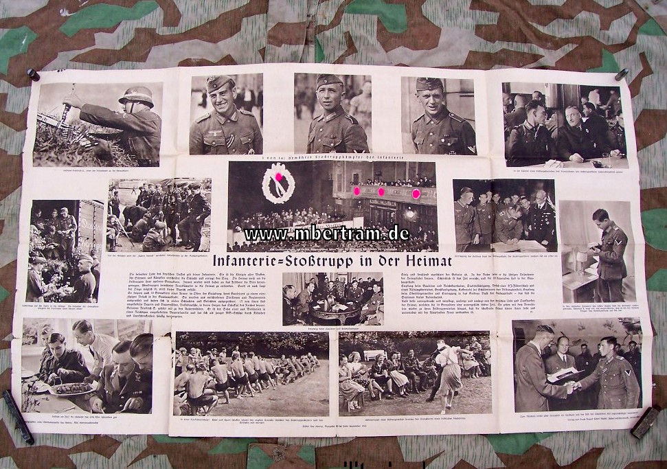 Wehrmacht Anwerbeplakat / Recruiting Poster "Infanterie"1943