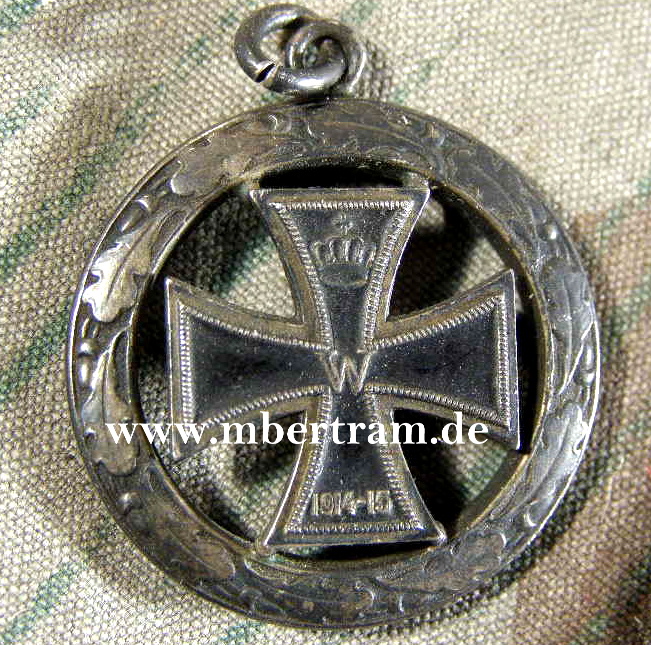 Patriotischer Kettenanhänger, Silber, mit EK Miniatur