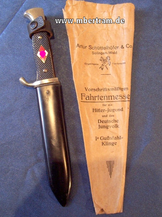 HJ Messer mit der original Verkaufstüte Anton Schüttelhöfer SG Wald