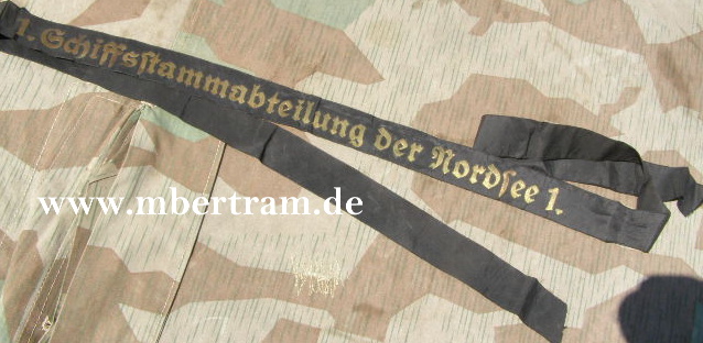 Mützenband KM "1. Schiffsstammabteilung der Nordsee 1"