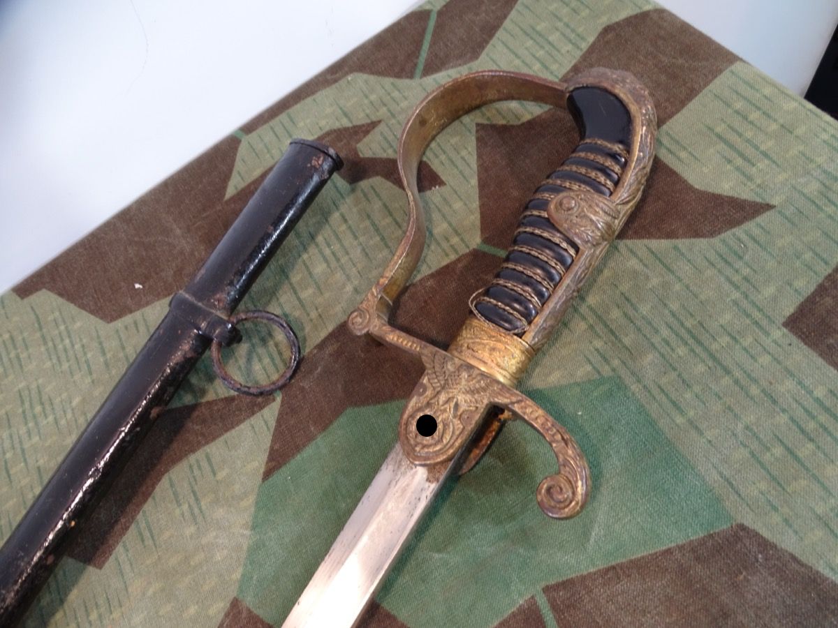 Heeres Offiziers Säbel Wehrmacht. Parierstange mit kleinem Adler Modell, relativ seltene Form. WKC