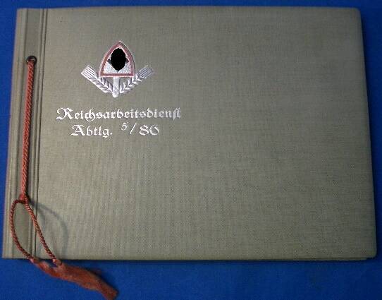 RAD/ Reichsarbeitsdienst Dienstzeitalbum. RAD Abt. 5/86,Wehrmachts Dienstzeitalbum