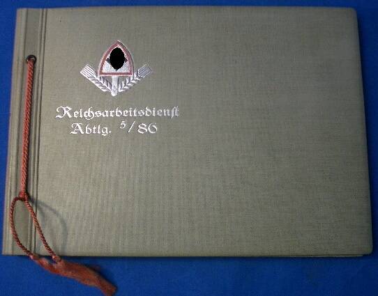 1705-2 RAD/ Reichsarbeitsdienst Dienstzeitalbum. RAD Abt. 5/86,Wehrmachts Dienstzeitalbum