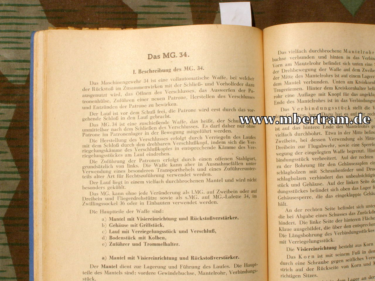 Unterrichtshefte der M.L.A., 1.u. 2. Teil,1943 DK Gold Träger