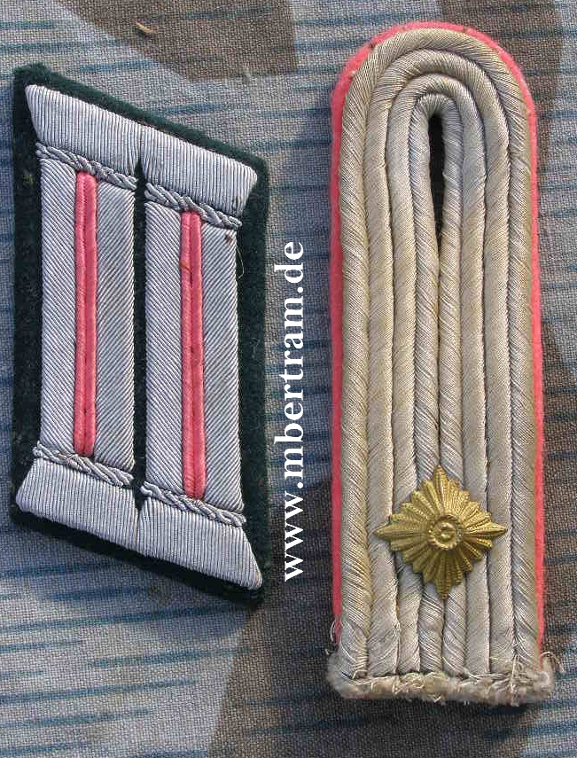 Kragenspiegel, Schulterklappe Oberleutnant Panzer