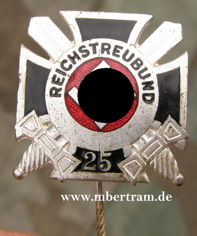 Reichstreubund ( RTB), Ehrennadel für 25 Jahre