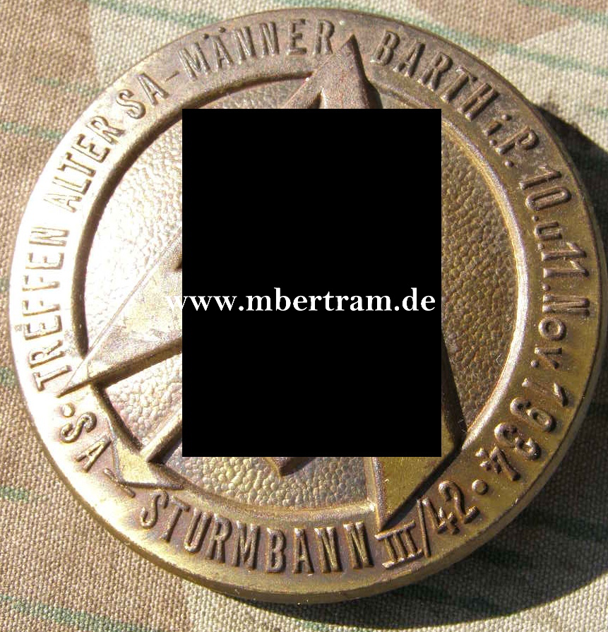 SA Treffen alter SA Männer Barth, i.P. 10. u.11.Nov. 1934....