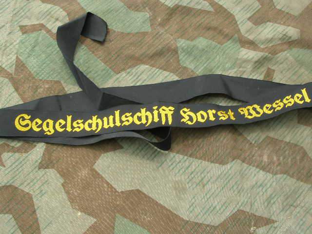 Mützenband KM "Segelschulschiff Horst Wessel" Repro