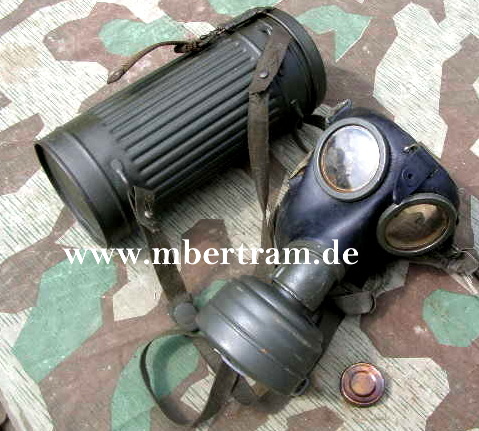 WEHRMACHTS GASMASKE, HOHE DOSE, ebu 1943/bmw 43