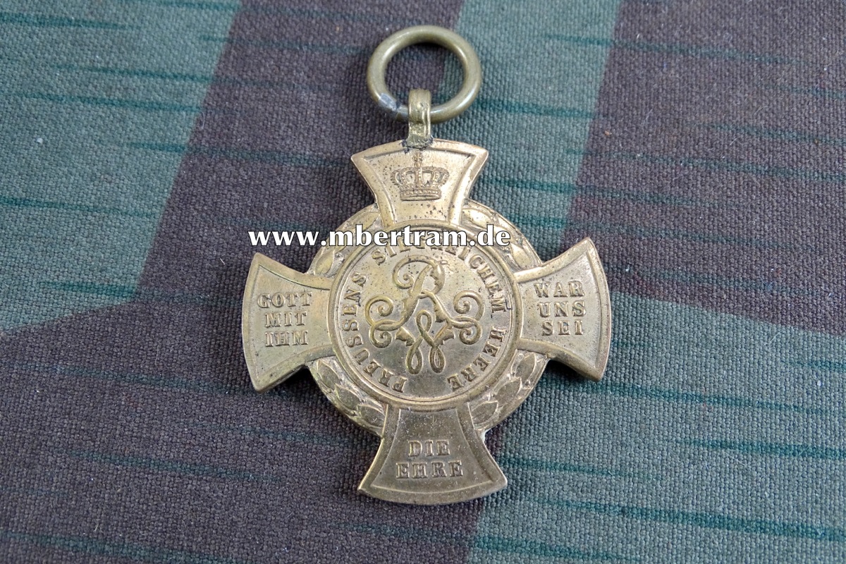 Preussen Erinnerungskreuz " Königgrätz 1866 " . Buntmetall, ohne Band