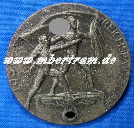 Tagungsabzeichen Reichsparteitag 1938. Aluminium mit Hst.