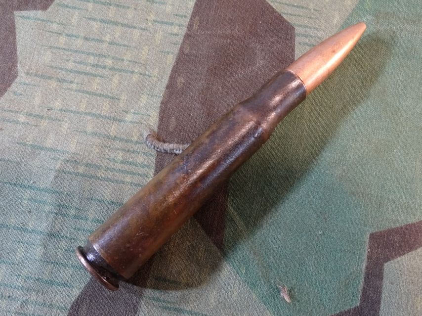 Alliierte Flugzeug Deko Bordwaffen Munition,  schweres 13,2mm MG,  DM 1942 ( Des Moines Ordnance Plant)