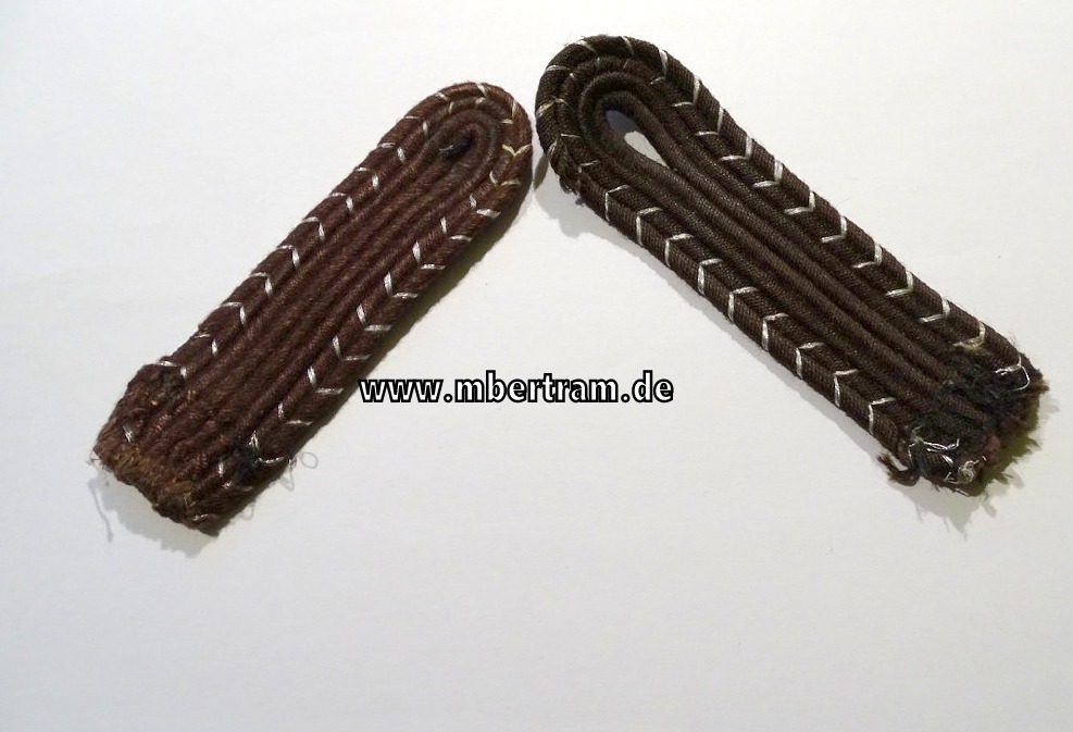 2 Schulterklappen Wachtmeister Schutzpolizei, Gendarmerie, Feuer Schu.Po., Teno